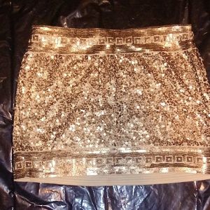 Express sequin skirt